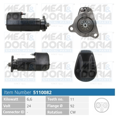Meat Doria Startmotor / Starter 5110082