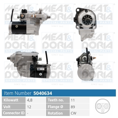 Meat Doria Startmotor / Starter 5040634