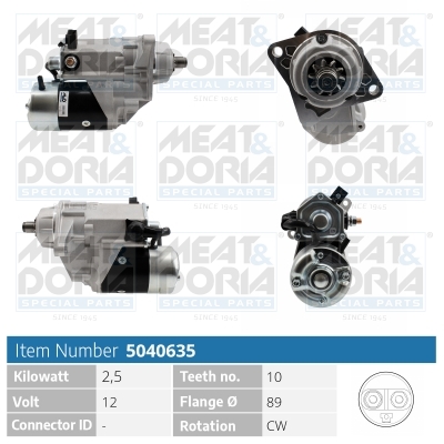 Meat Doria Startmotor / Starter 5040635