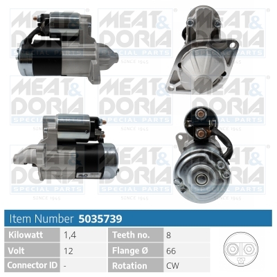 Meat Doria Startmotor / Starter 5035739