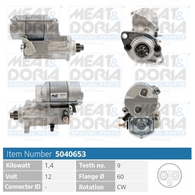 Meat Doria Startmotor / Starter 5040653