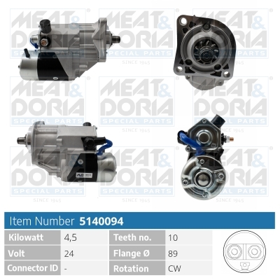 Meat Doria Startmotor / Starter 5140094