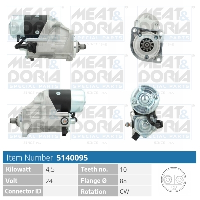 Meat Doria Startmotor / Starter 5140095