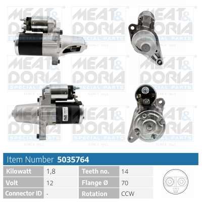 Meat Doria Startmotor / Starter 5035764