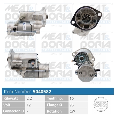 Meat Doria Startmotor / Starter 5040582