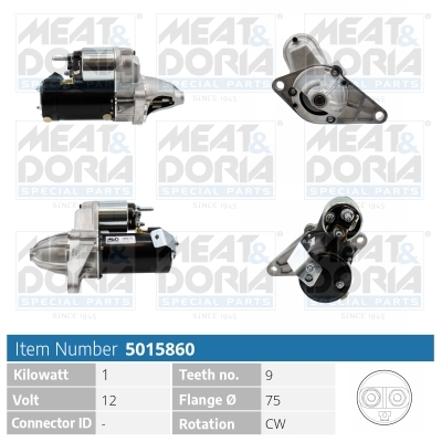 Meat Doria Startmotor / Starter 5015860