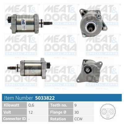 Meat Doria Startmotor / Starter 5033822