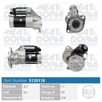 Meat Doria Startmotor / Starter 5120118