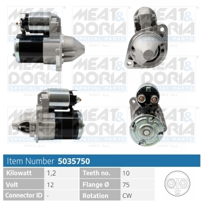 Meat Doria Startmotor / Starter 5035750