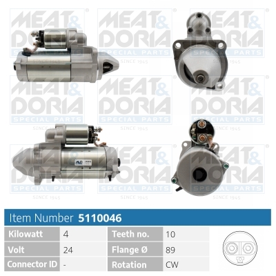 Meat Doria Startmotor / Starter 5110046