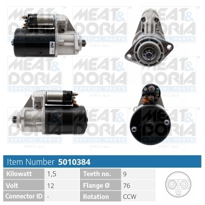 Meat Doria Startmotor / Starter 5010384