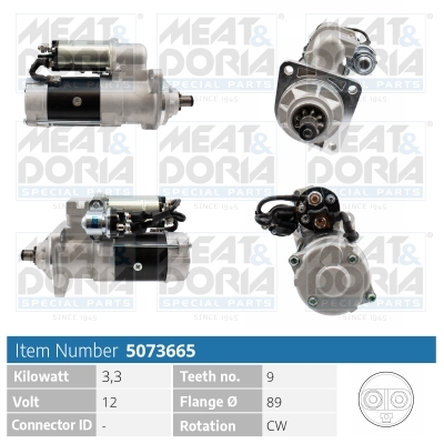 Meat Doria Startmotor / Starter 5073665