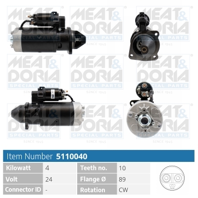 Meat Doria Startmotor / Starter 5110040