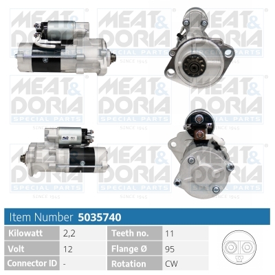 Meat Doria Startmotor / Starter 5035740
