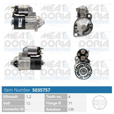 Meat Doria Startmotor / Starter 5035757