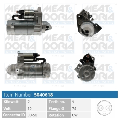 Meat Doria Startmotor / Starter 5040618