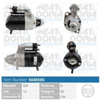 Meat Doria Startmotor / Starter 5040585
