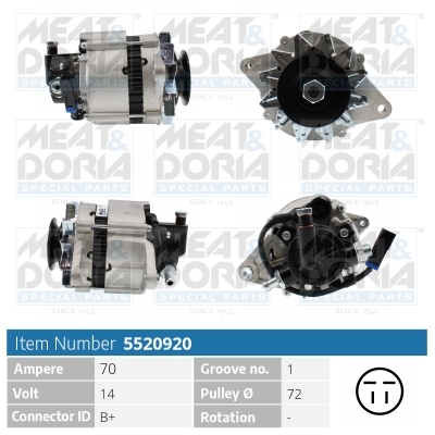 Meat Doria Dynamo / Alternator 5520920