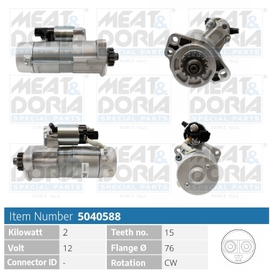 Meat Doria Startmotor / Starter 5040588