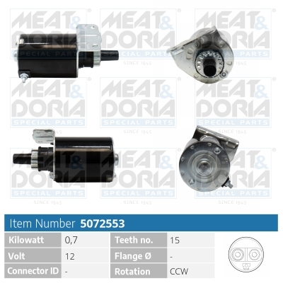 Meat Doria Startmotor / Starter 5072553