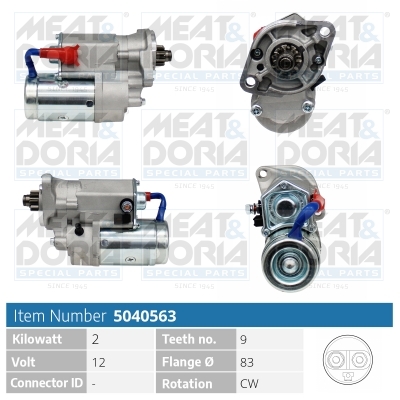 Meat Doria Startmotor / Starter 5040563