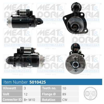 Meat Doria Startmotor / Starter 5010425