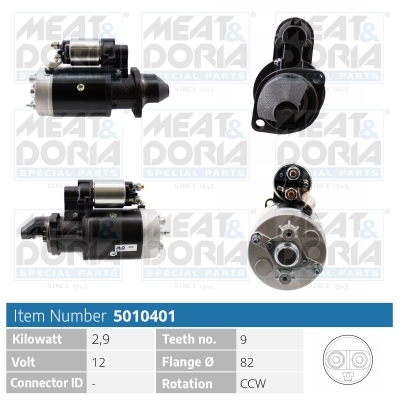 Meat Doria Startmotor / Starter 5010401