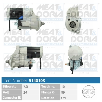 Meat Doria Startmotor / Starter 5140103