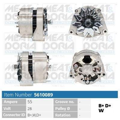 Meat Doria Dynamo / Alternator 5610089