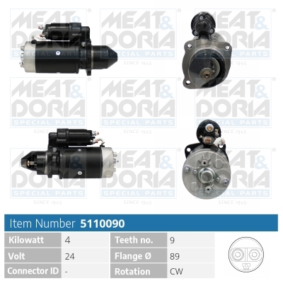 Meat Doria Startmotor / Starter 5110090