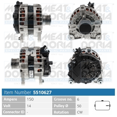 Meat Doria Alternator/Dynamo 5510627