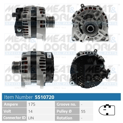 Meat Doria Dynamo / Alternator 5510720