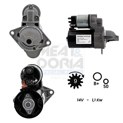 Meat Doria Startmotor / Starter 5010139G
