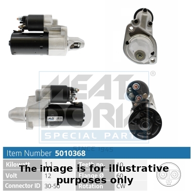 Meat Doria Startmotor / Starter 5010368G