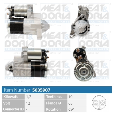Meat Doria Startmotor / Starter 5035907