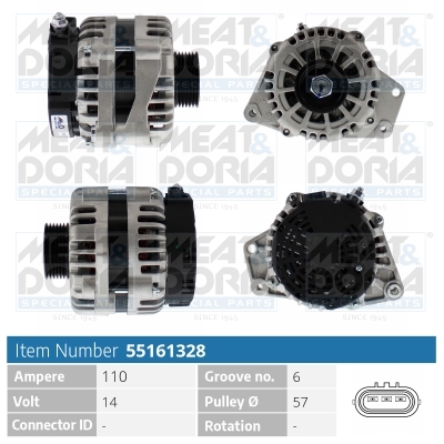 Meat Doria Dynamo / Alternator 55161328