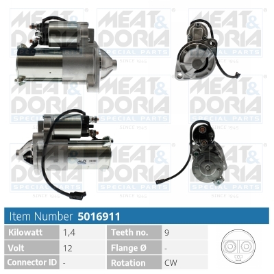 Meat Doria Startmotor / Starter 5016911