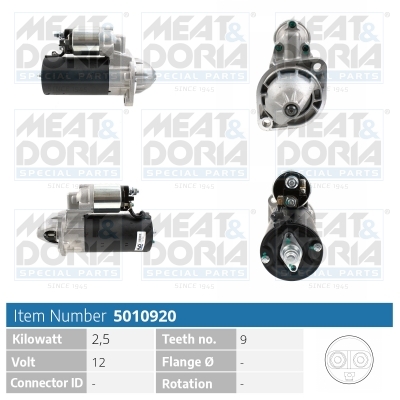 Meat Doria Startmotor / Starter 5010920