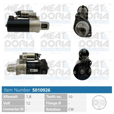 Meat Doria Startmotor / Starter 5010926
