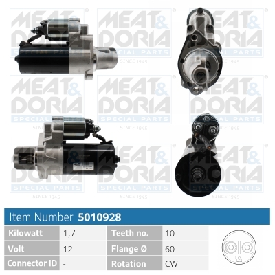 Meat Doria Startmotor / Starter 5010928