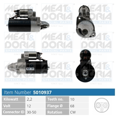 Meat Doria Startmotor / Starter 5010937