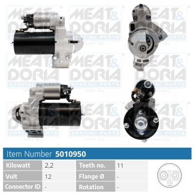 Meat Doria Startmotor / Starter 5010950