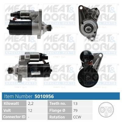 Meat Doria Startmotor / Starter 5010956