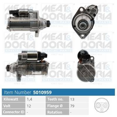 Meat Doria Startmotor / Starter 5010959