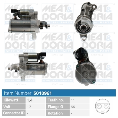 Meat Doria Startmotor / Starter 5010961