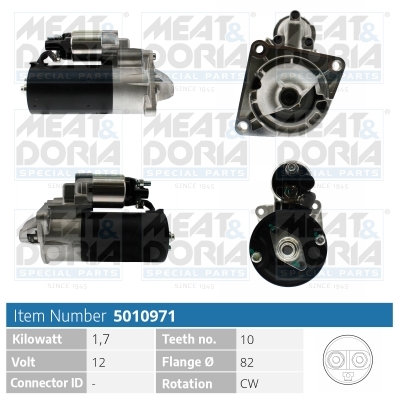 Meat Doria Startmotor / Starter 5010971