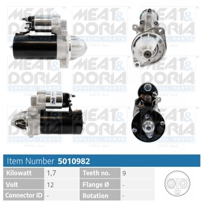 Meat Doria Startmotor / Starter 5010982