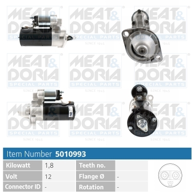 Meat Doria Startmotor / Starter 5010993