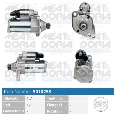 Meat Doria Startmotor / Starter 5010258