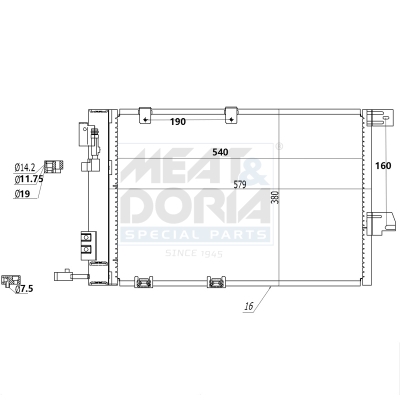 Meat Doria Condensor, airconditioning 991050